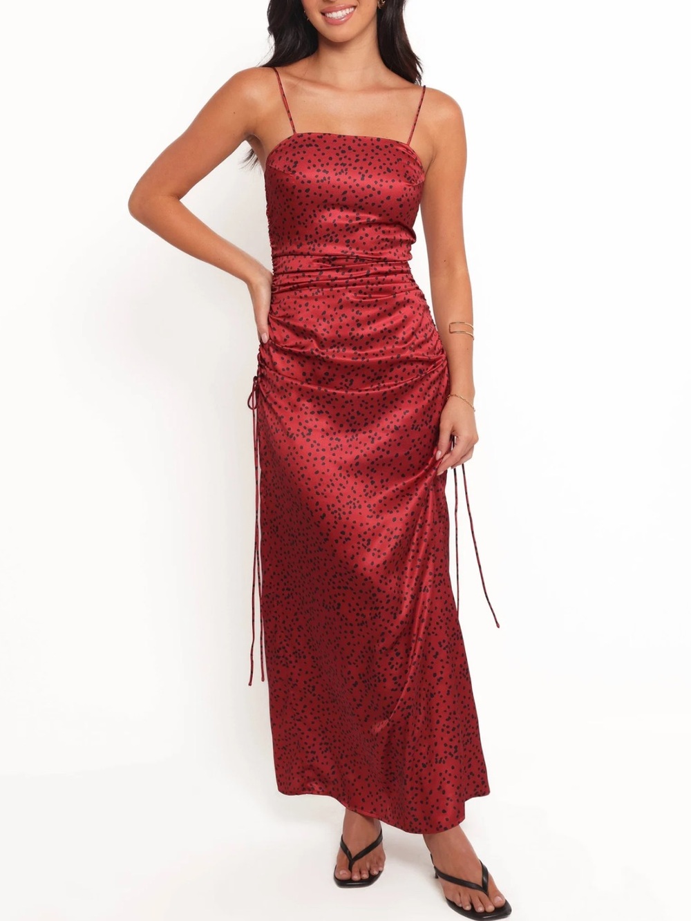 Petal & Pup Red Enid Midi Dress New!